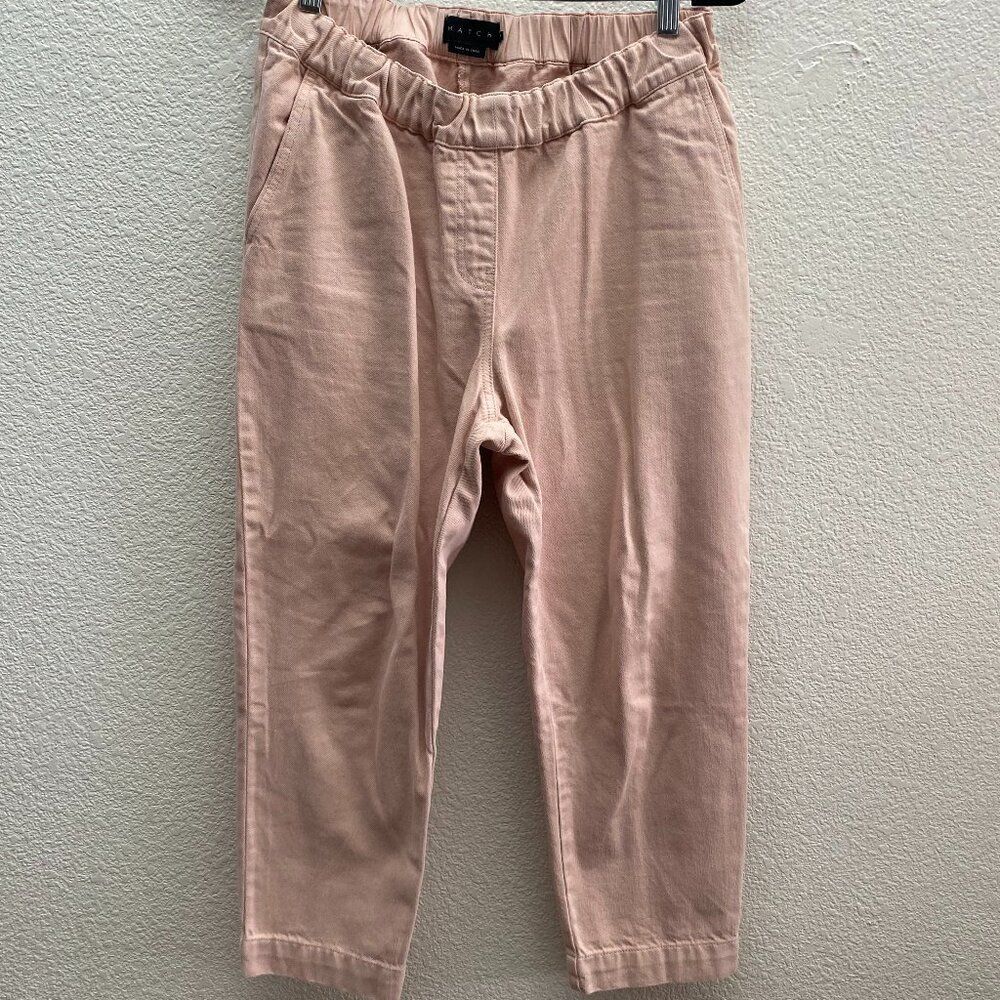 Hatch Maternity Capri Pants Pink Peach 2 / 23.5 Inch Inseam Pull On Elastic